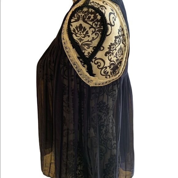 Zara navy silk sheer tank Size S - Picture 4 of 9